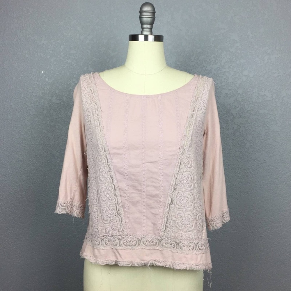 •One September• Lace Lilac Crop Top